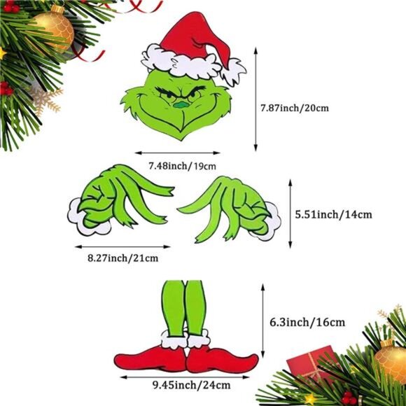 Funny Christmas Tree Topper with Head, Arms & Legs - Quirky DIY Tree Decorations - Picture 2 of 7